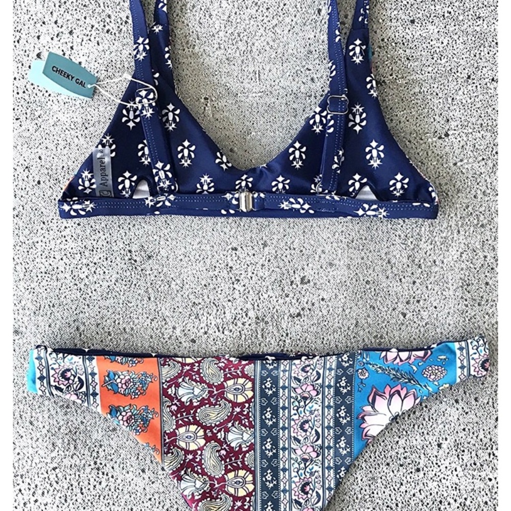 Reversible Floral Print Bikini